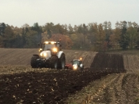 October 2014, White tractors in the Japanese fields